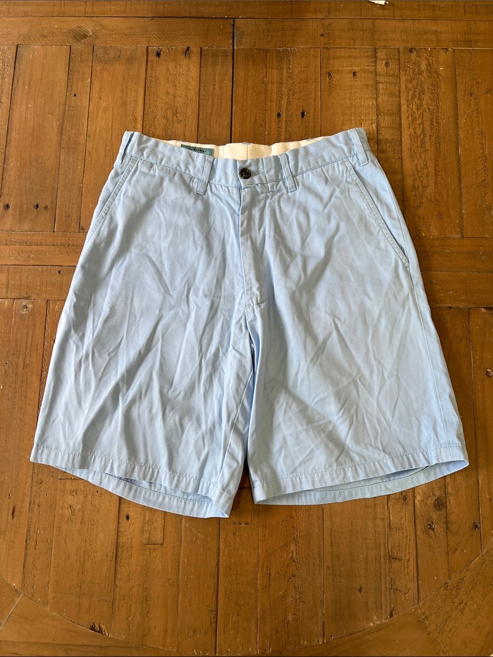 Nantucket Castaway Flat Front Shorts Men’s 28 Light Blue Preppy Classic Nautical